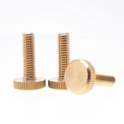 Custom M3 M5 M6 M8 knurled knurl brass thumb screw