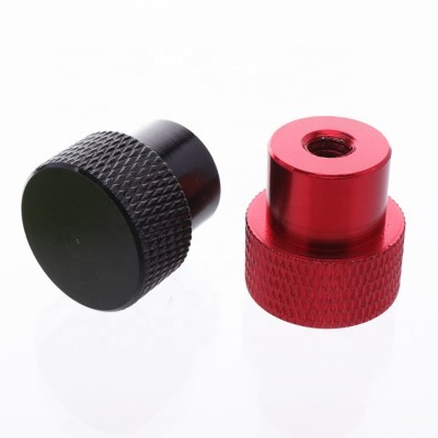 custom M3 M4 M6 M8 black knurl thread aluminum thumb nut