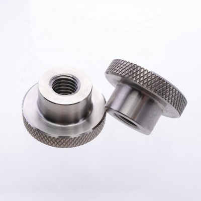 custom M3 M4 M6 M8 stainless steel flat knurl thumb nut