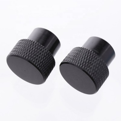 Custom 10-32 8-32 M6 M4 alu black color knurled aluminum thread thumb nut with collar